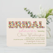 Colors Bridal Spring Flowers Vrijgezellenfeest Uit Kaart (Staand voorkant)