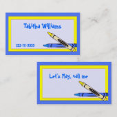 Colors Children's Calling Card Contactkaartje (Voorkant / Achterkant)