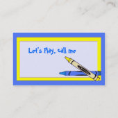 Colors Children's Calling Card Contactkaartje (Achterkant)