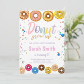 Colors Donut Birthday-uitnodigingen Kaart (Staand voorkant)