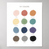 Colors Educatieve kleuterschool Classroom Decor Poster (Voorkant)