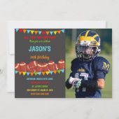 Colors Flags Football Birthday Uitnodigingen met f (Voorkant)