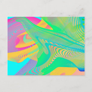 COLORS FLUO - Fractal Art - Briefkaart
