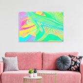 COLORS FLUO - Fractal Art - Canvas Afdruk (Insitu (Woonkamer))