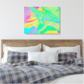 COLORS FLUO - Fractal Art - Canvas Afdruk (Insitu (Slaapkamer))