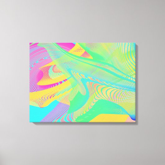 COLORS FLUO - Fractal Art - Canvas Afdruk (Voorkant)