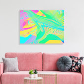 COLORS FLUO - Fractal Art - Canvas Afdruk (Insitu (Woonkamer))