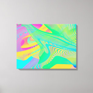 COLORS FLUO - Fractal Art - Canvas Afdruk