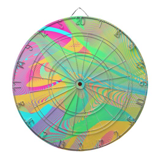 COLORS FLUO - Fractal Art - Dartbord (Voorkant)
