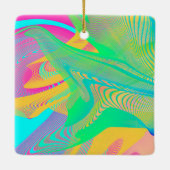 COLORS FLUO - Fractal Art - Keramisch Ornament (Achterkant)