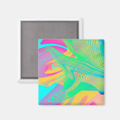 COLORS FLUO - Fractal Art - Magneet (Voorkant / Achterkant)