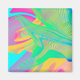 COLORS FLUO - Fractal Art - Magneet