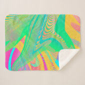 COLORS FLUO - Fractal Art - Sherpa Deken (Voorkant (horizontaal))