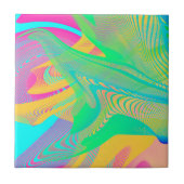 COLORS FLUO - Fractal Art - Tegeltje (Voorkant)
