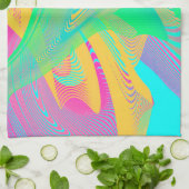COLORS FLUO - Fractal Art - Theedoek (Gevouwen)