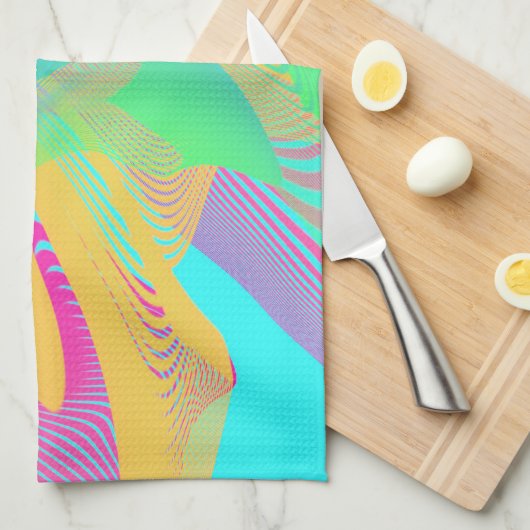 COLORS FLUO - Fractal Art - Theedoek (Quarter Fold)