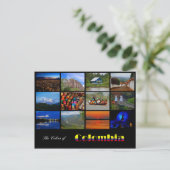 Colors of Colombia Travel Post Kaart (Staand voorkant)