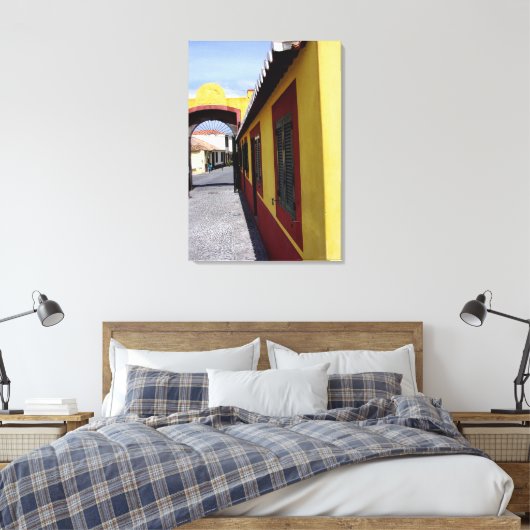 Colors of Funchal Portugal Wrapped Canvas (Insitu (Slaapkamer))