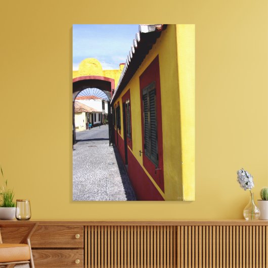 Colors of Funchal Portugal Wrapped Canvas (Insitu (Woonkamer))