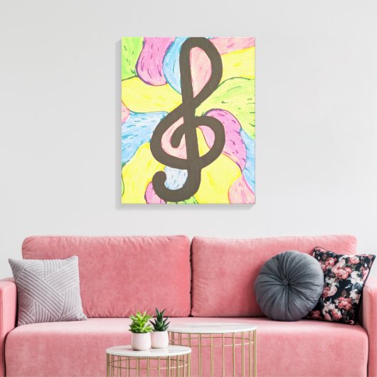 Colors of Music Canvas Afdruk (Insitu (Woonkamer))