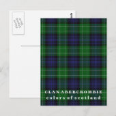 Colors of Scotland Clan Abercrombie Tartan Briefkaart (Voorkant / Achterkant)