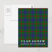 Colors of Scotland Clan Agnew Tartan Briefkaart (Voorkant / Achterkant)
