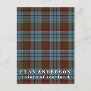 Colors of Scotland Clan Anderson Tartan Briefkaart