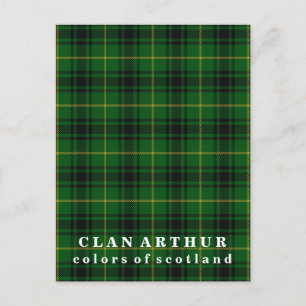Colors of Scotland Clan Arthur Tartan Briefkaart