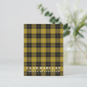 Colors of Scotland Clan Barclay Tartan Briefkaart (Staand voorkant)