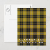 Colors of Scotland Clan Barclay Tartan Briefkaart (Voorkant / Achterkant)