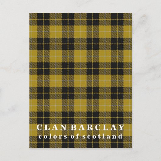Colors of Scotland Clan Barclay Tartan Briefkaart (Voorkant)