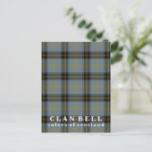 Colors of Scotland Clan Bell Tartan Briefkaart (Staand voorkant)