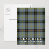 Colors of Scotland Clan Bell Tartan Briefkaart (Voorkant / Achterkant)