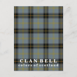 Colors of Scotland Clan Bell Tartan Briefkaart