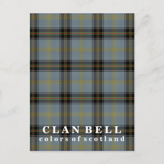 Colors of Scotland Clan Bell Tartan Briefkaart (Voorkant)
