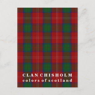 Colors of Scotland Clan Chisholm Tartan Briefkaart