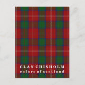 Colors of Scotland Clan Chisholm Tartan Briefkaart (Voorkant)
