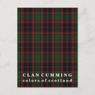 Colors of Scotland Clan Cumming Tartan Briefkaart