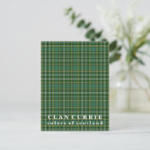 Colors of Scotland Clan Currie Tartan Briefkaart (Staand voorkant)