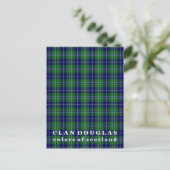 Colors of Scotland Clan Douglas Tartan Briefkaart (Staand voorkant)