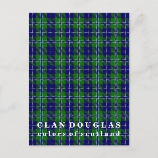 Colors of Scotland Clan Douglas Tartan Briefkaart (Voorkant)