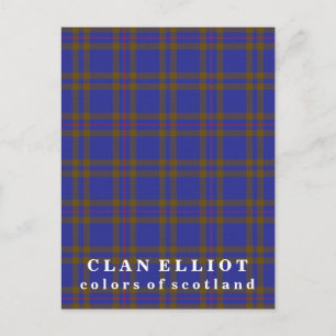 Colors of Scotland Clan Elliot Tartan Briefkaart