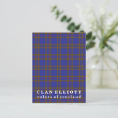 Colors of Scotland Clan Elliott Tartan Briefkaart (Staand voorkant)