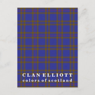 Colors of Scotland Clan Elliott Tartan Briefkaart