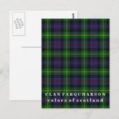Colors of Scotland Clan Farquharson Tartan Briefkaart (Voorkant / Achterkant)