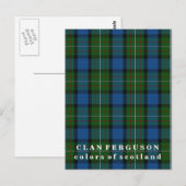 Colors of Scotland Clan Ferguson Tartan Briefkaart (Voorkant / Achterkant)