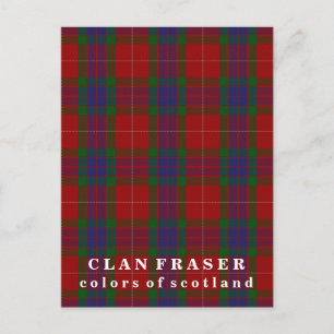 Colors of Scotland Clan Fraser Tartan Briefkaart