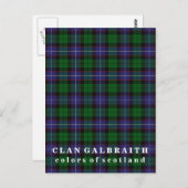 Colors of Scotland Clan Galbraith Tartan Briefkaart (Voorkant / Achterkant)