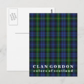 Colors of Scotland Clan Gordon Tartan Briefkaart (Voorkant / Achterkant)