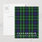 Colors of Scotland Clan Graham Tartan Briefkaart (Voorkant / Achterkant)